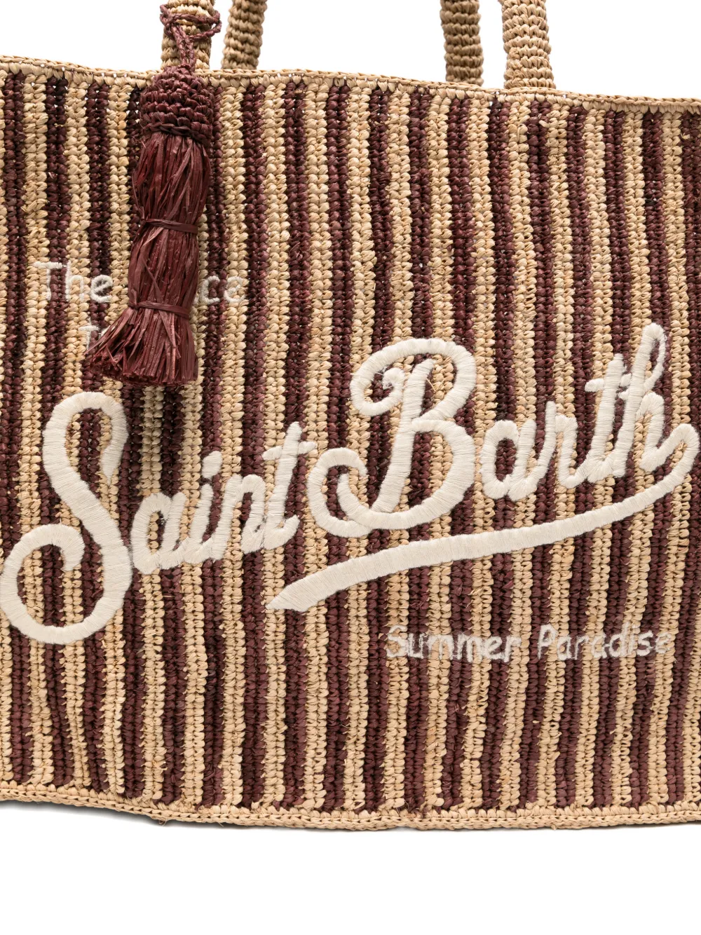 MC2 Saint Barth Vanity gestreepte schoudertas Bruin
