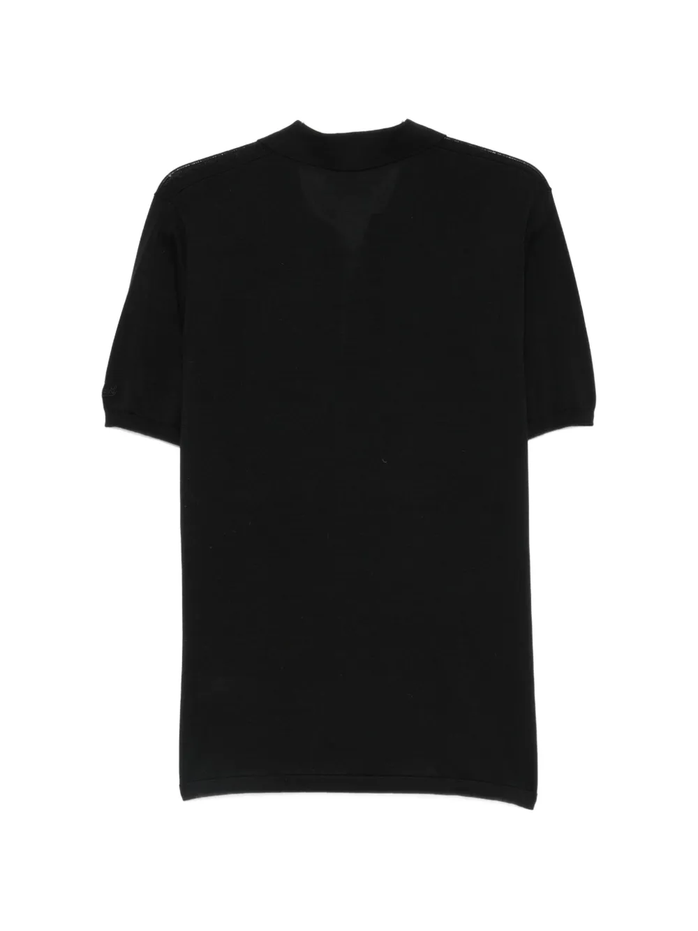 MC2 Saint Barth T-shirt met halve knoop en polokraag Zwart