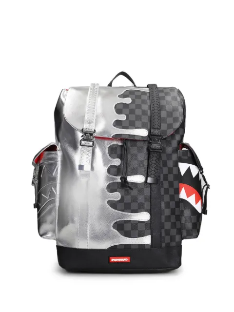 Sprayground check-pattern shark backpack