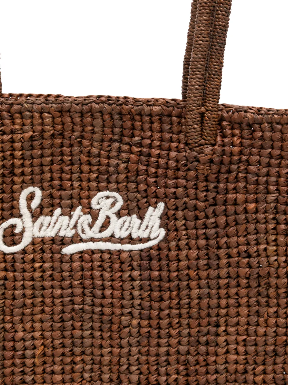 MC2 Saint Barth Vela raffia schoudertas Bruin