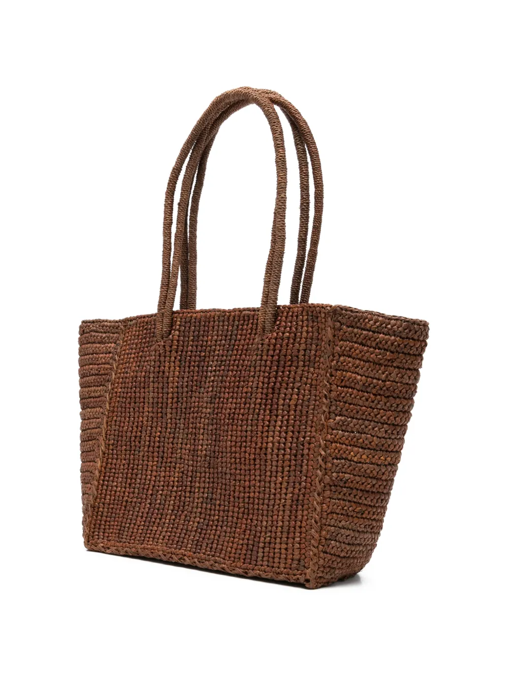 MC2 Saint Barth Vela raffia schoudertas Bruin