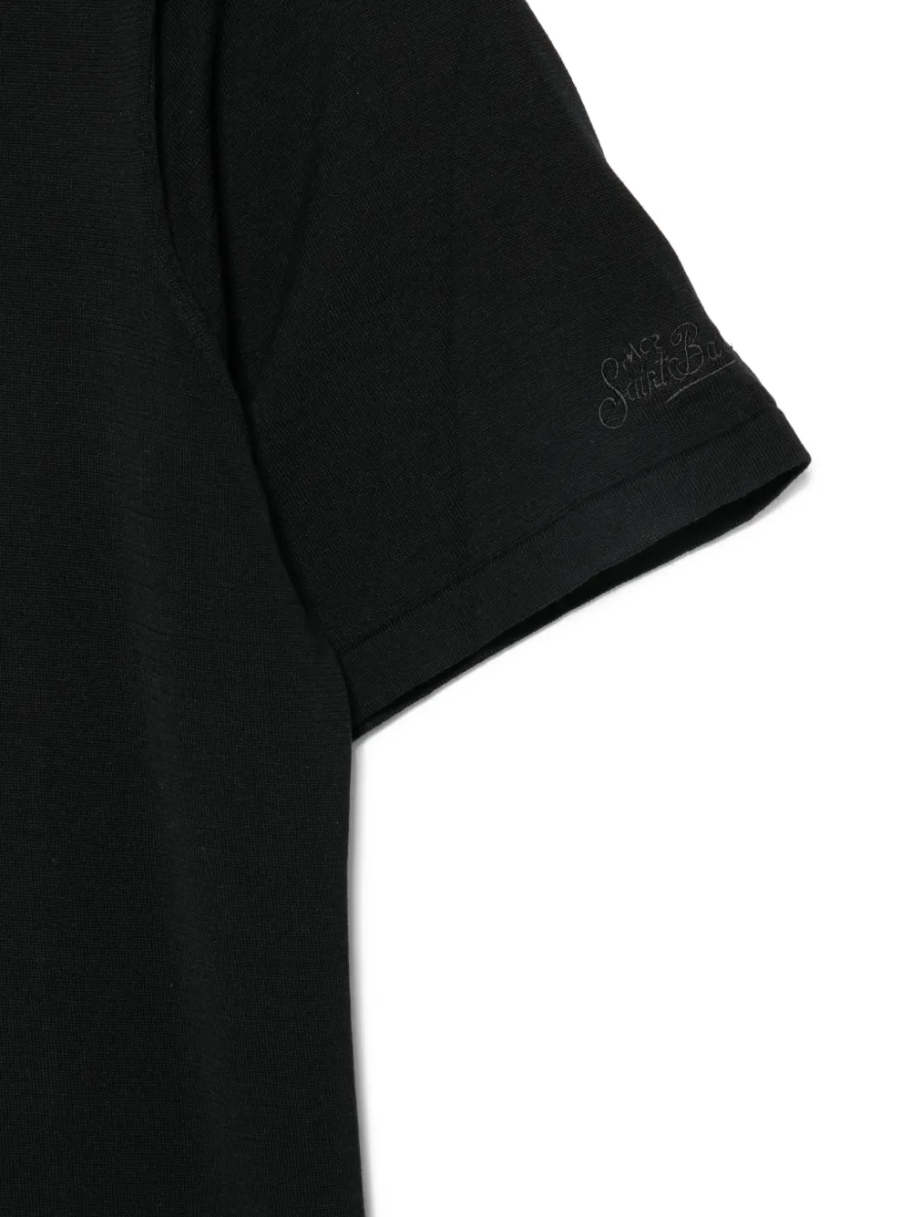 MC2 Saint Barth T-shirt met geborduurd logo Zwart