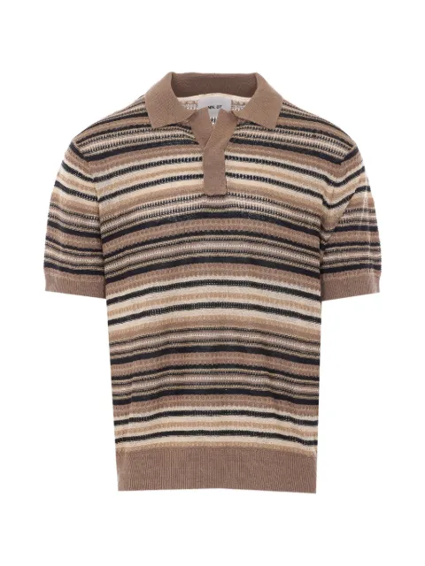 NN07 Noam striped polo shirt