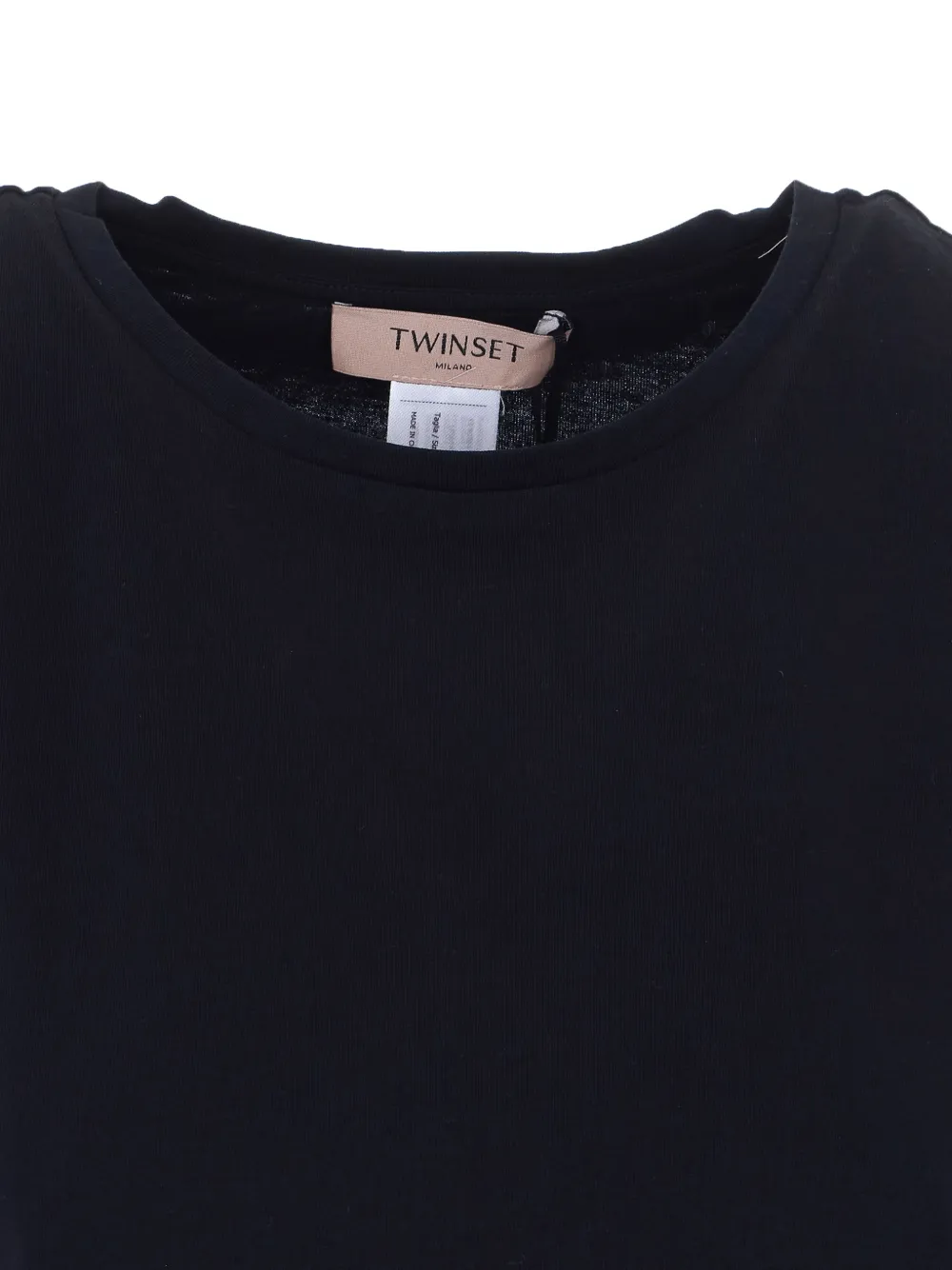 TWINSET T-shirt met ronde hals en korte mouwen Zwart