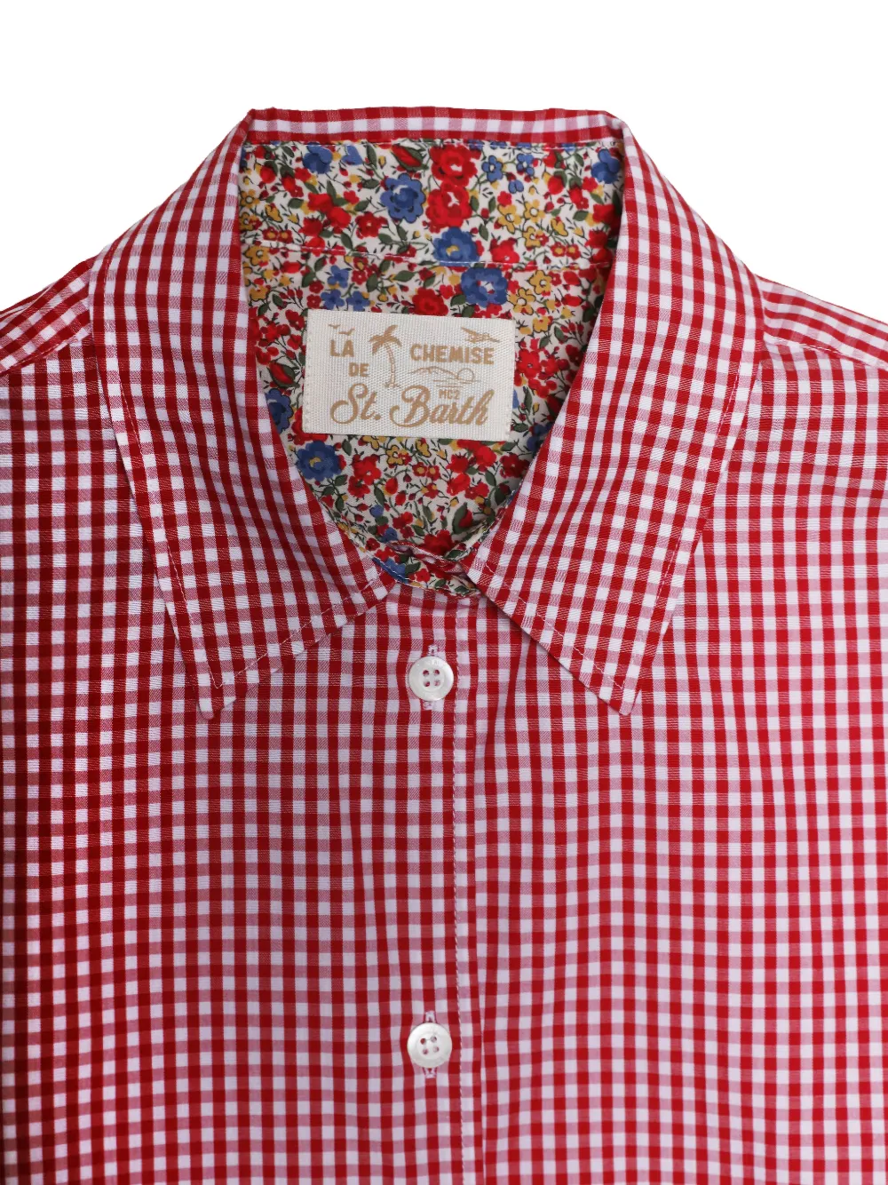 MC2 Saint Barth Overhemd met geborduurd logo Rood