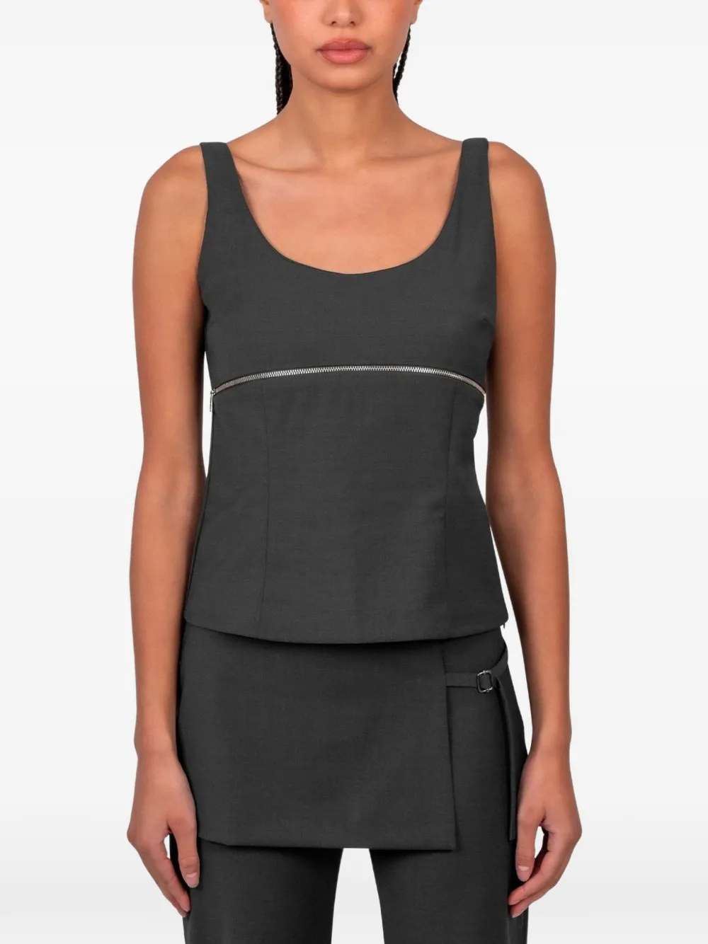 Paloma Wool Isee zip-detail top - Grau