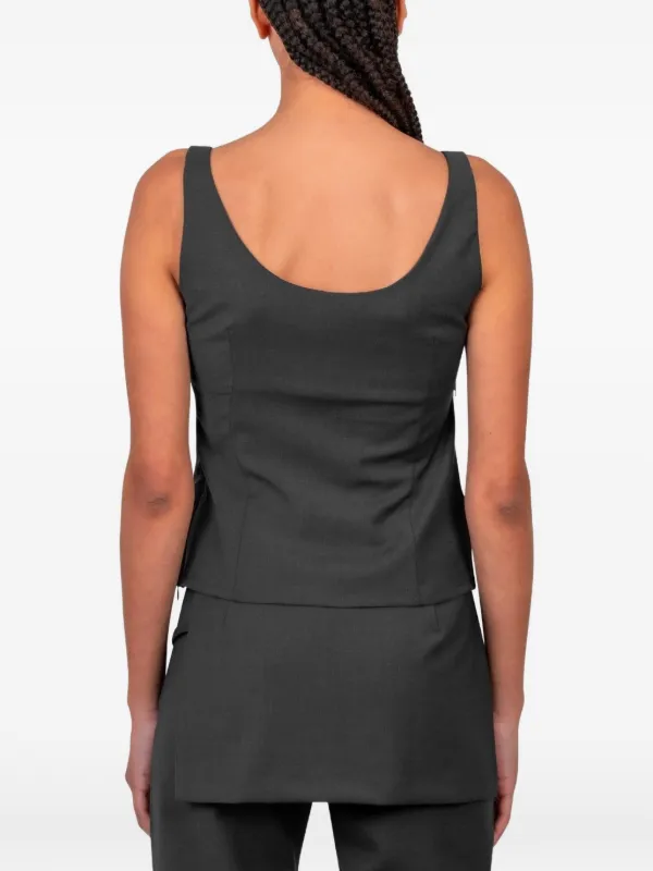 Paloma Wool Isee zip-detail Top | Grey | FARFETCH