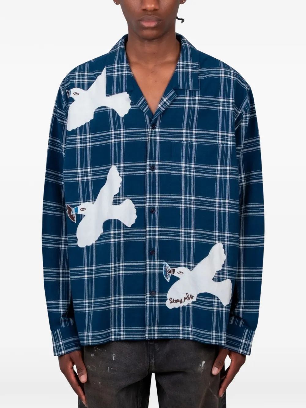 STORY mfg. Camicia a quadri - Blu