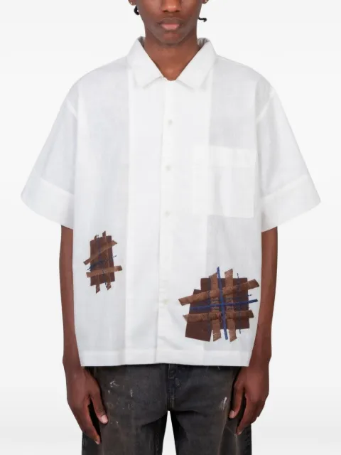 STORY mfg. patched-up shirt