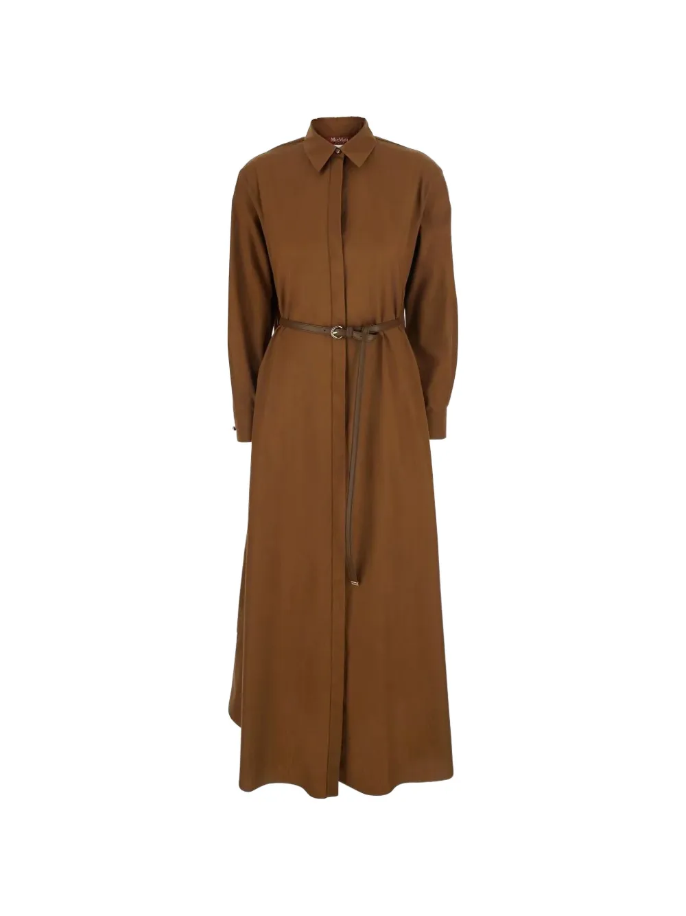 Max Mara belted shirt dress - Marrone