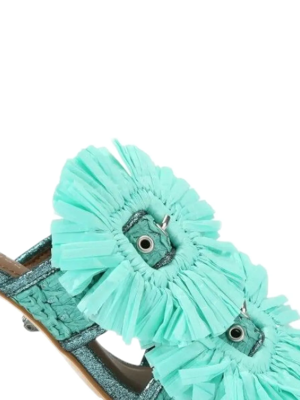 Kurt Geiger London Sandalen met gespsluiting en hak Blauw