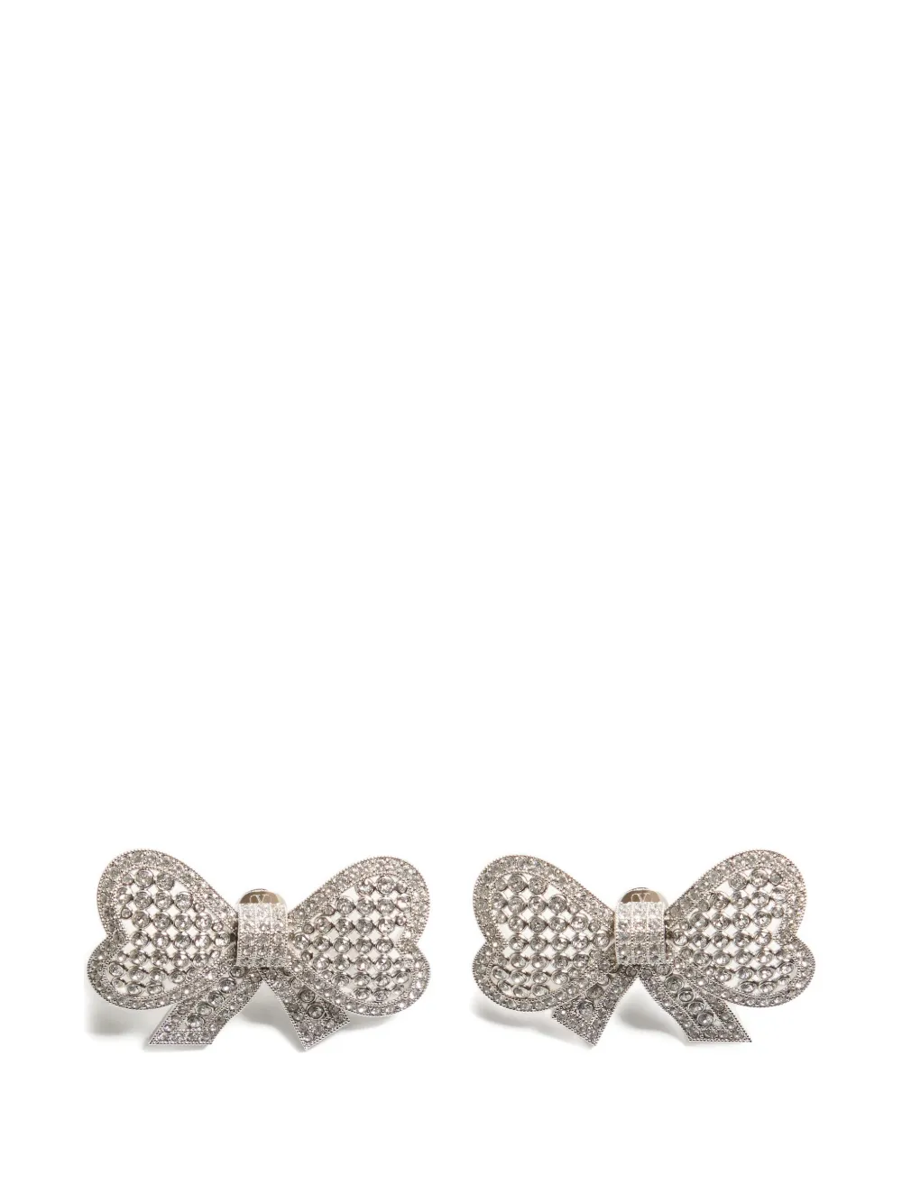 Valentino Garavani Trop Chou earrings in metal and Swarovski® crystals - Argento
