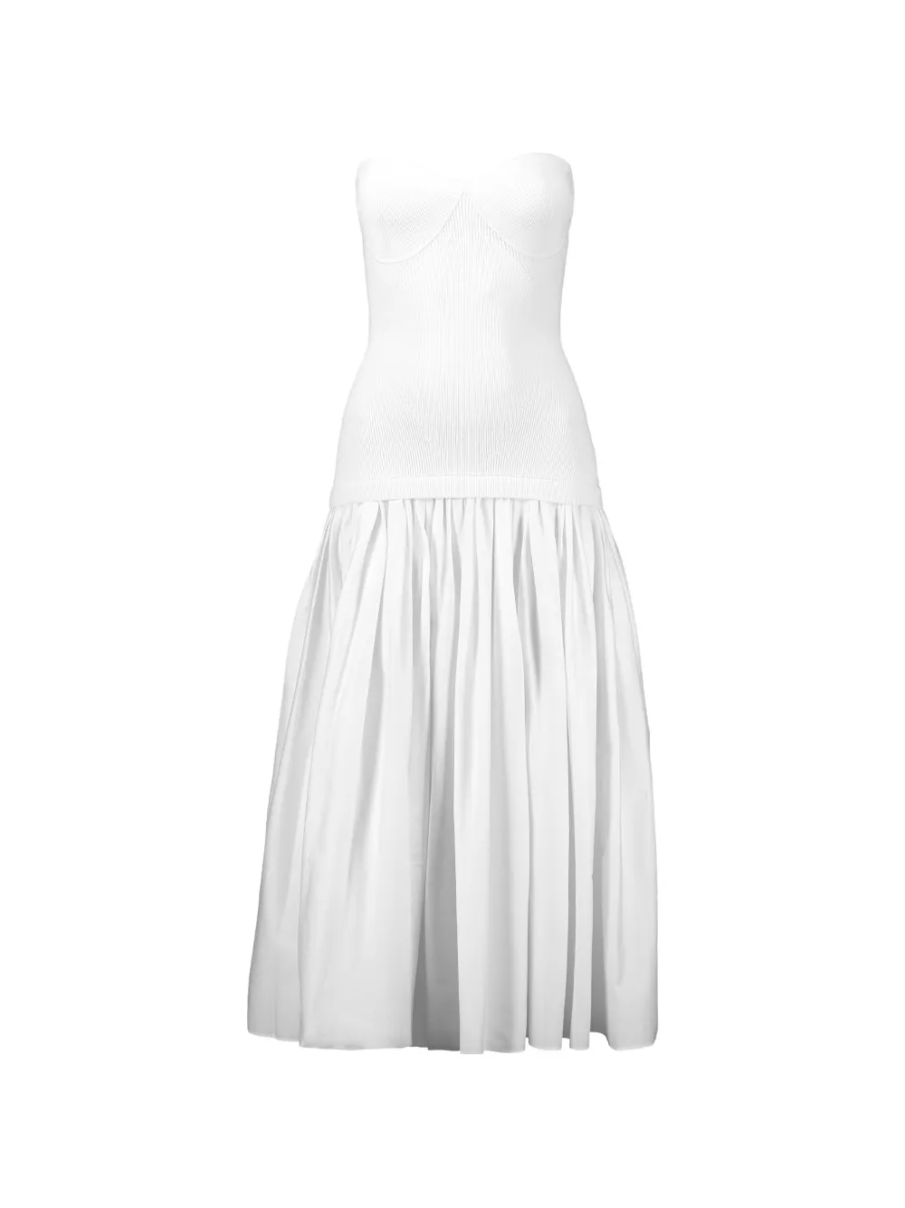 Alexis Cannes Ribbed-knit Midi Dress In White