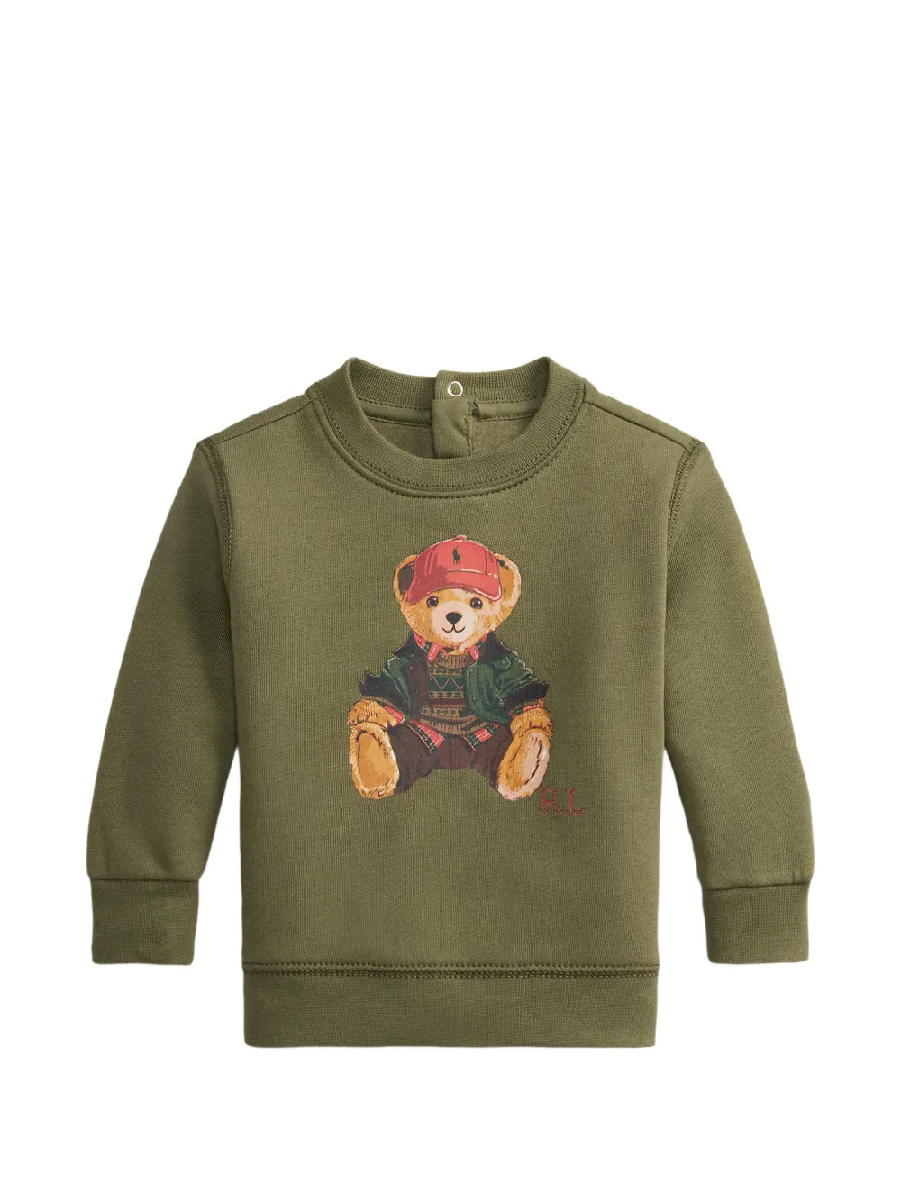 POLO RALPH LAUREN KIDS Polo Bear fleece pullover Groen