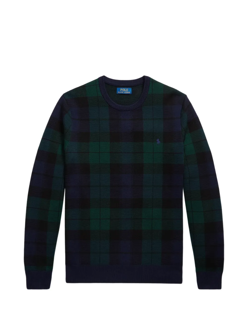 Polo Ralph Lauren plaid washable wool sweater Groen