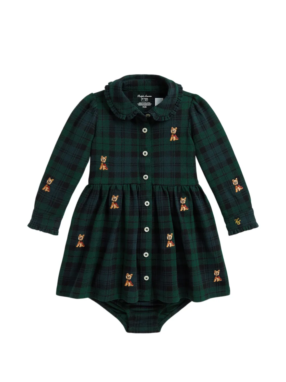 POLO RALPH LAUREN KIDS ensemble robe-culotte à boutonnière - Vert