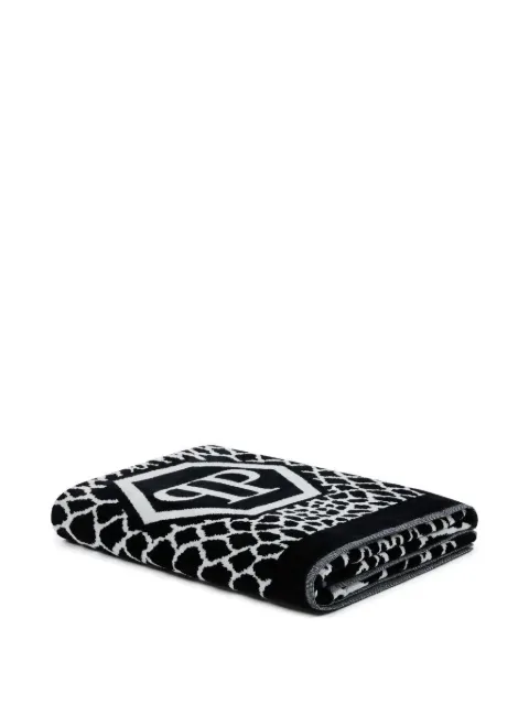Philipp Plein logo-print beach towel