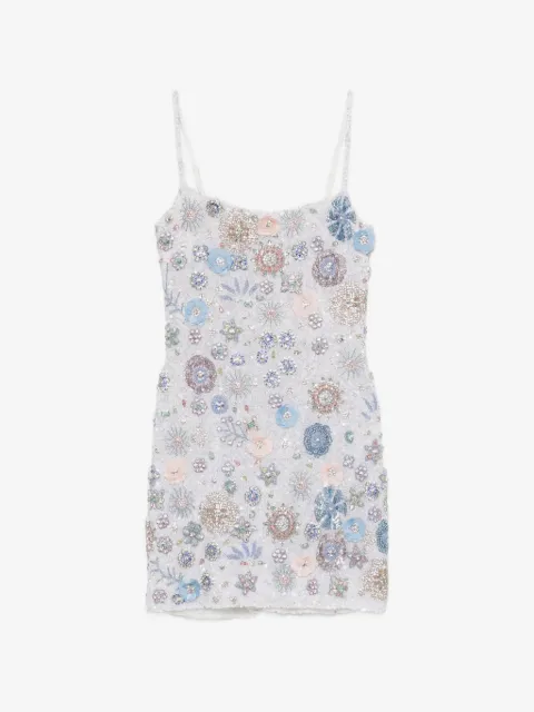 Rachel Gilbert Francesca floral-embellished mini dress