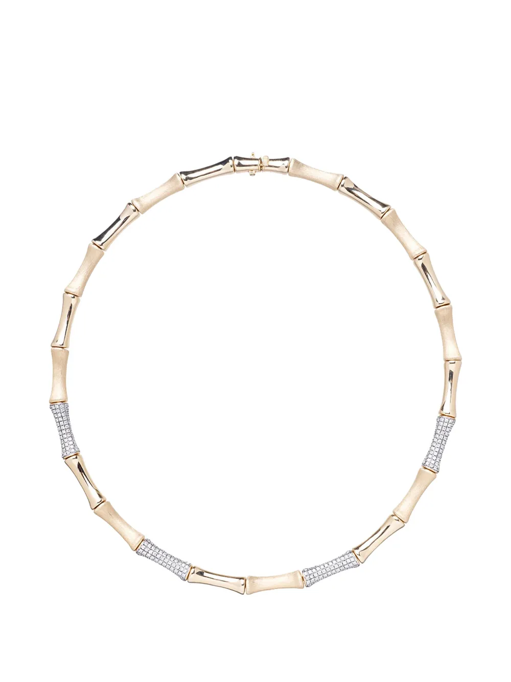 Rainbow K Collana Bamboo con diamanti - Oro