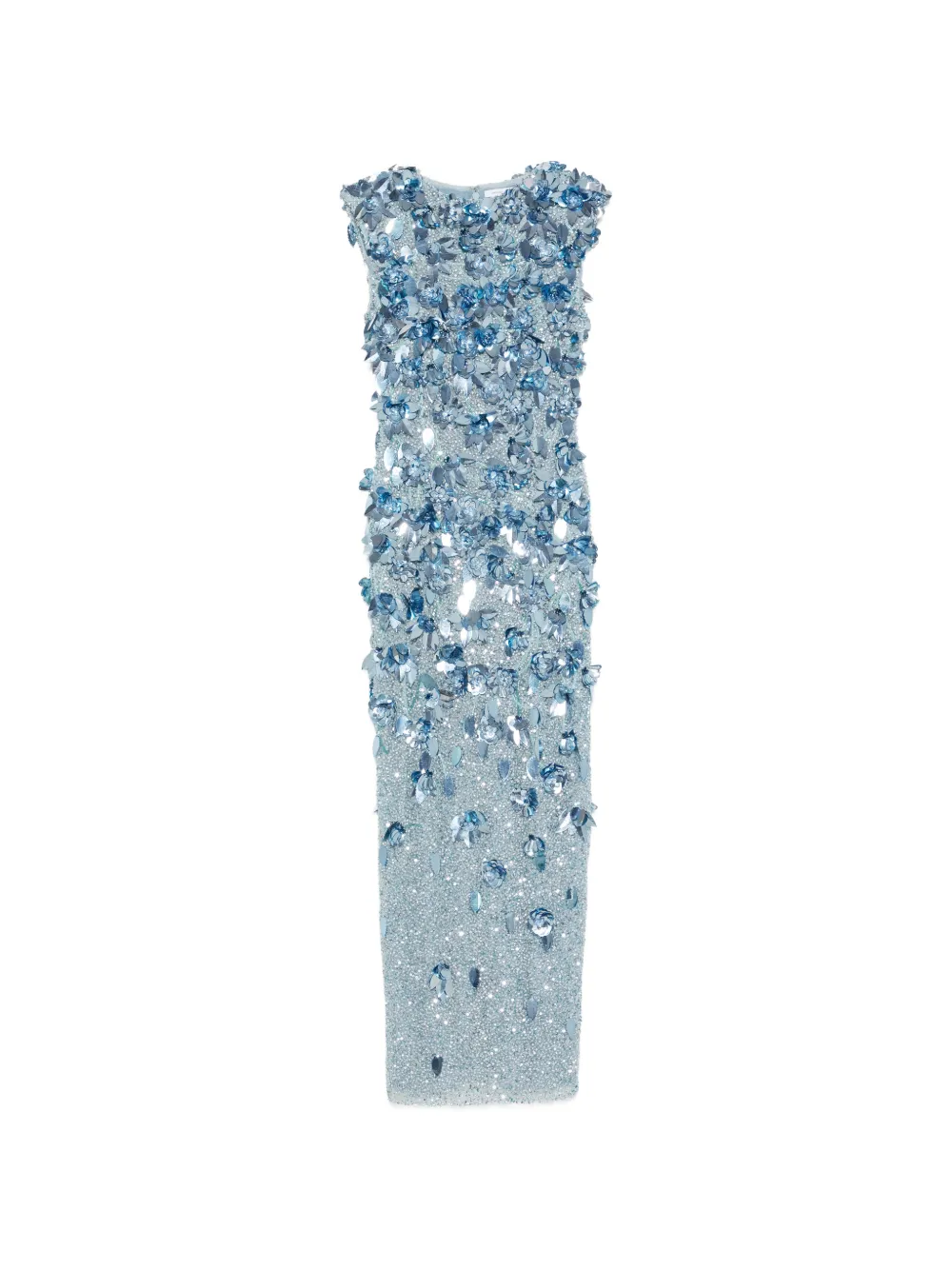 Rachel Gilbert Hugo floral-embellished maxi dress - Blu