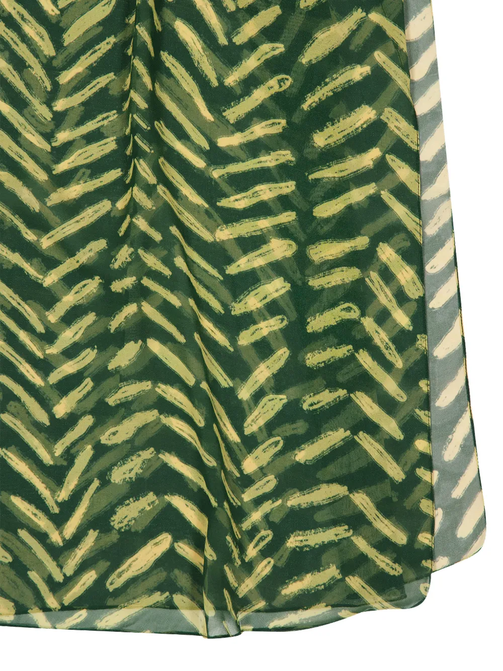 Johanna Ortiz Secret Garden jurk met V-hals Groen