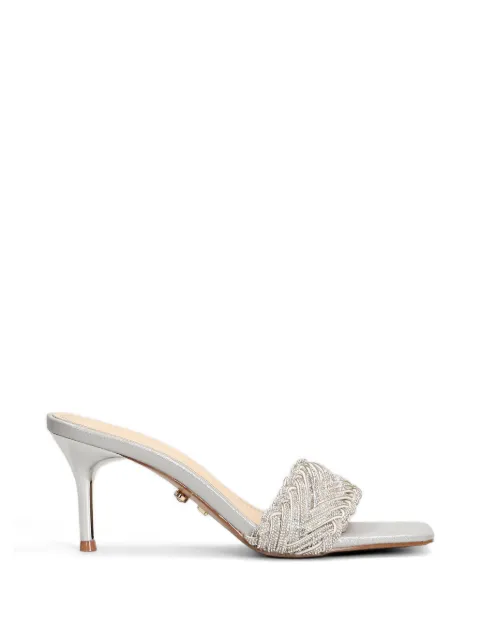 TWENTY FOURHAITCH crystal-embellished braided mules
