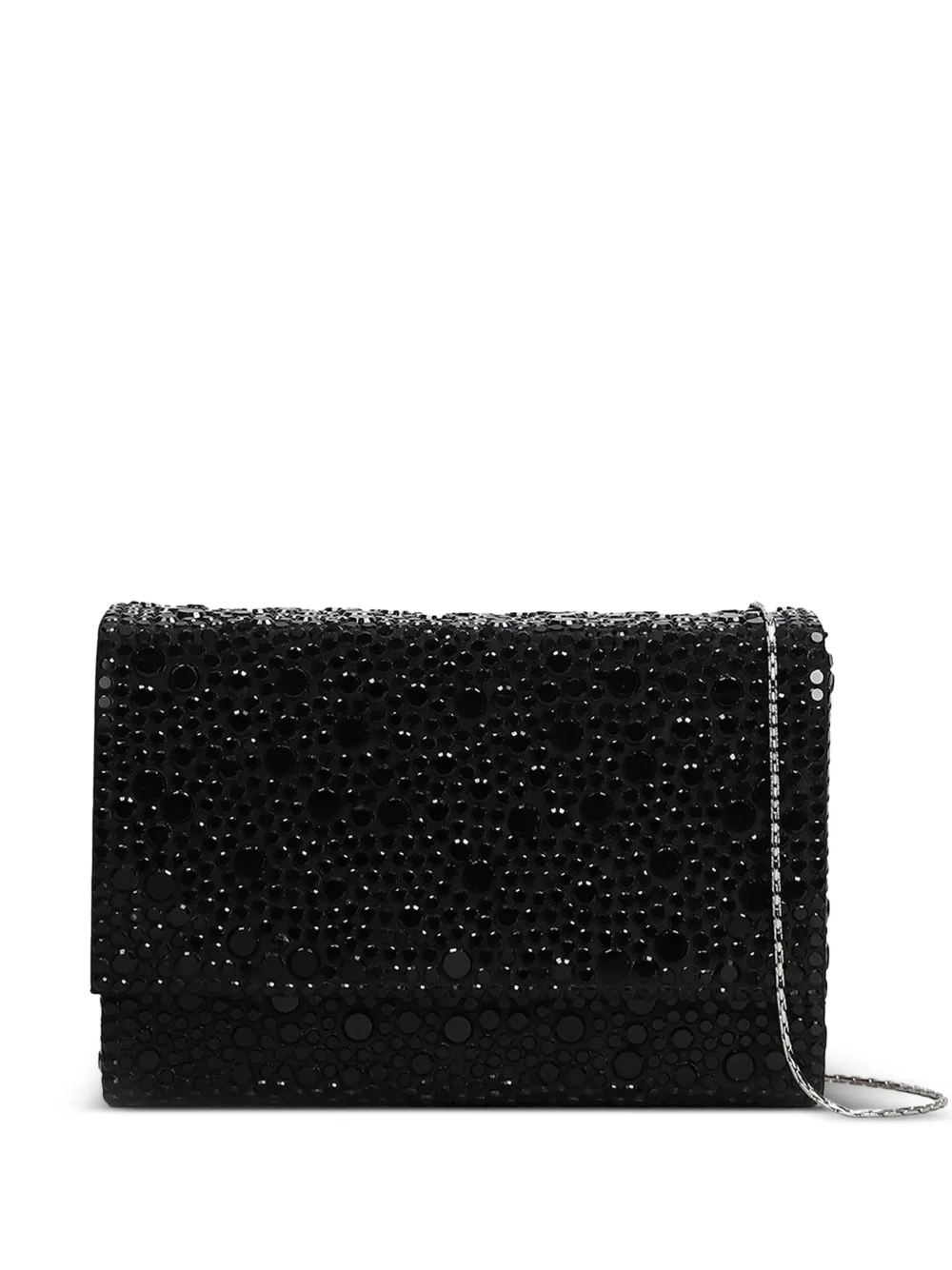 TWENTY FOURHAITCH Barceloneta crystal-embellished clutch bag - Nero
