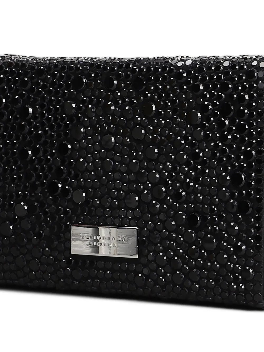 TWENTY FOURHAITCH Barceloneta clutch verfraaid met kristallen Zwart