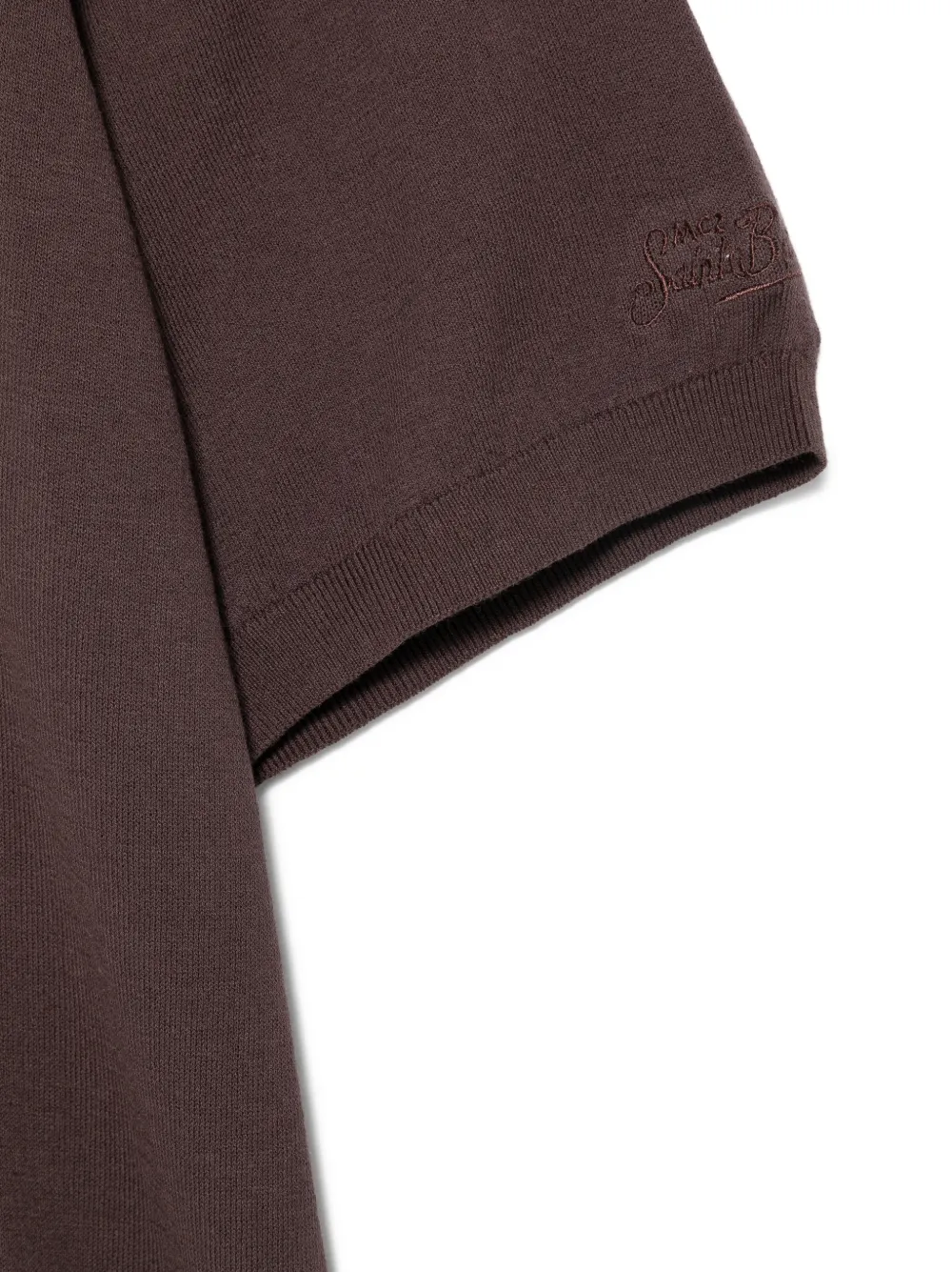 MC2 Saint Barth T-shirt met geborduurd logo Bruin