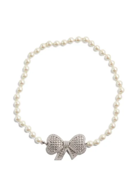 Valentino Garavani Trop Chou necklace in metal, baroque glass beads, and Swarovski® crystals