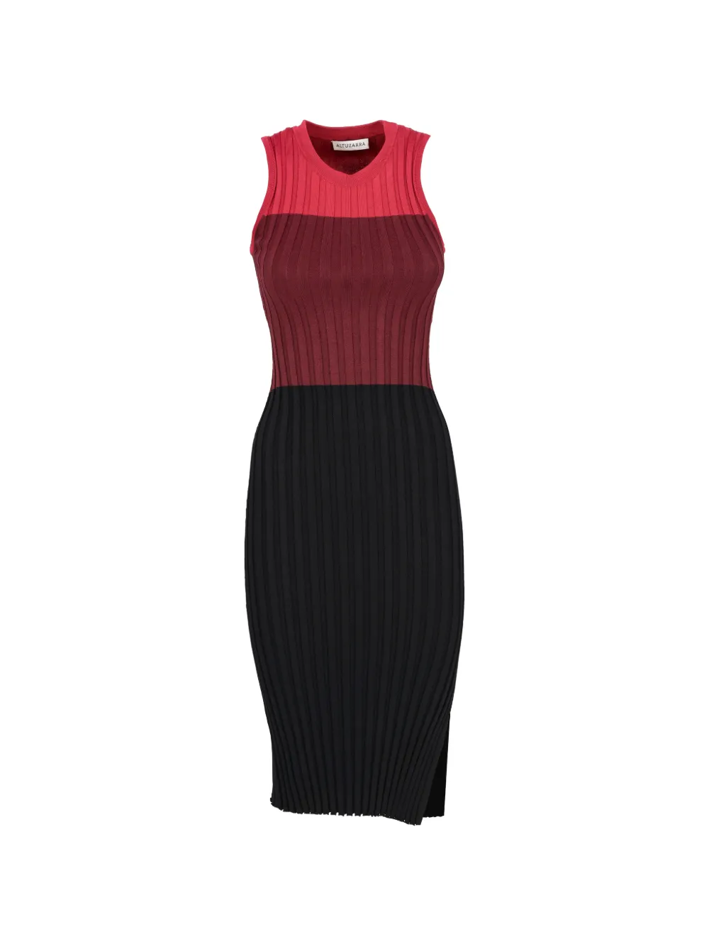 Altuzarra ribbed-knit colour-block dress - Rosso