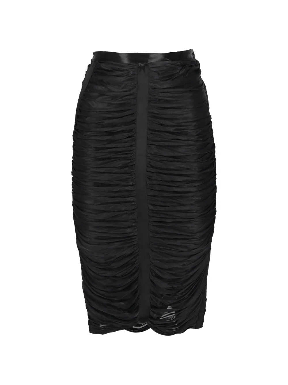 Saint Laurent Pre-Owned ruched skirt - Nero