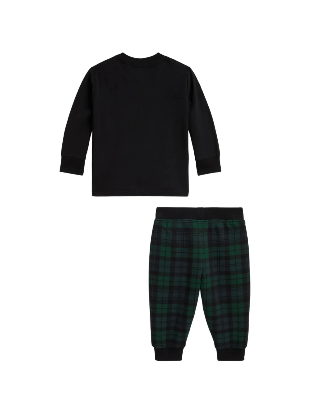 POLO RALPH LAUREN KIDS Polo Bear geruite pyjama Zwart