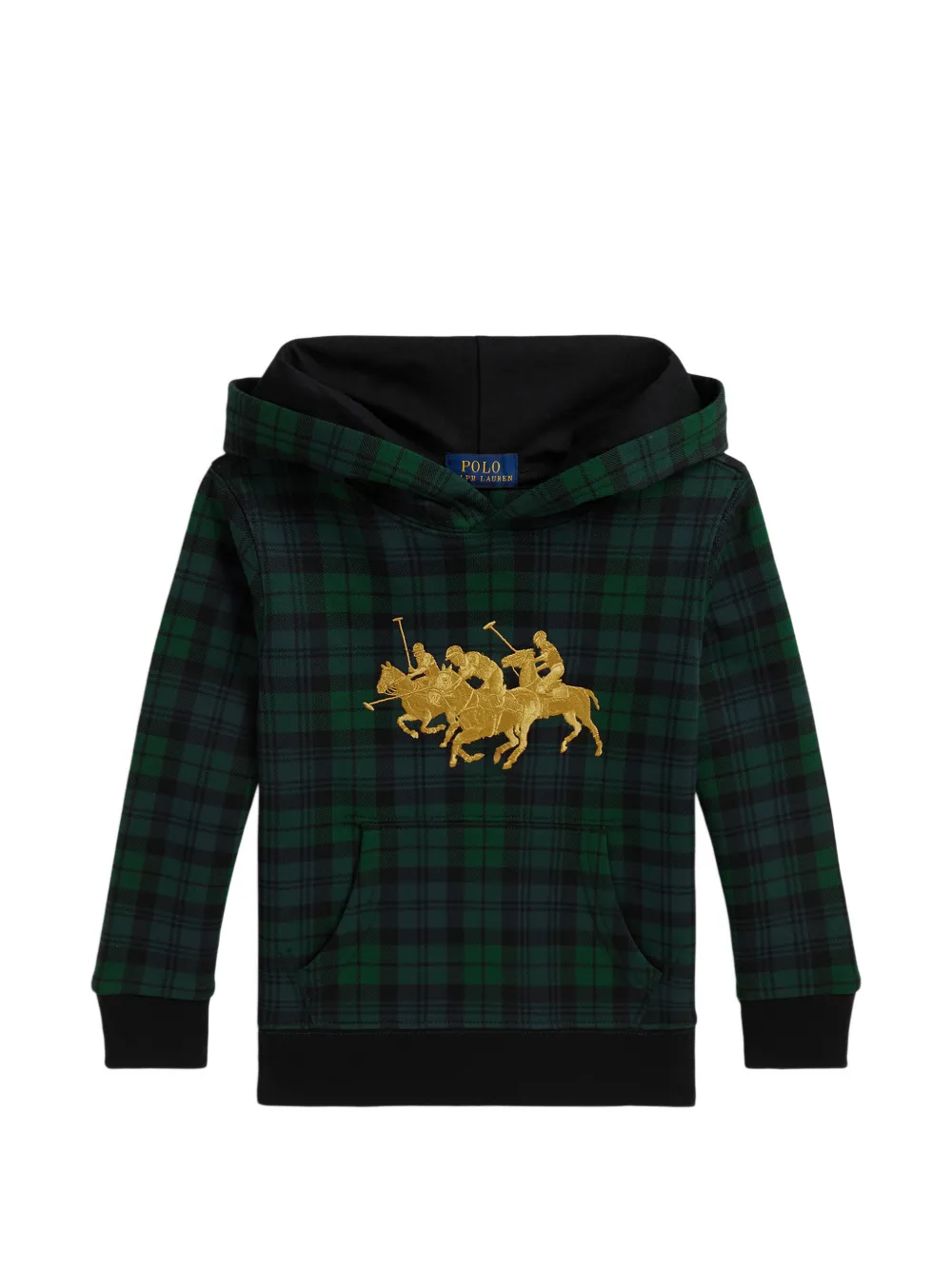 POLO RALPH LAUREN KIDS hoodie à motif tartan - Vert