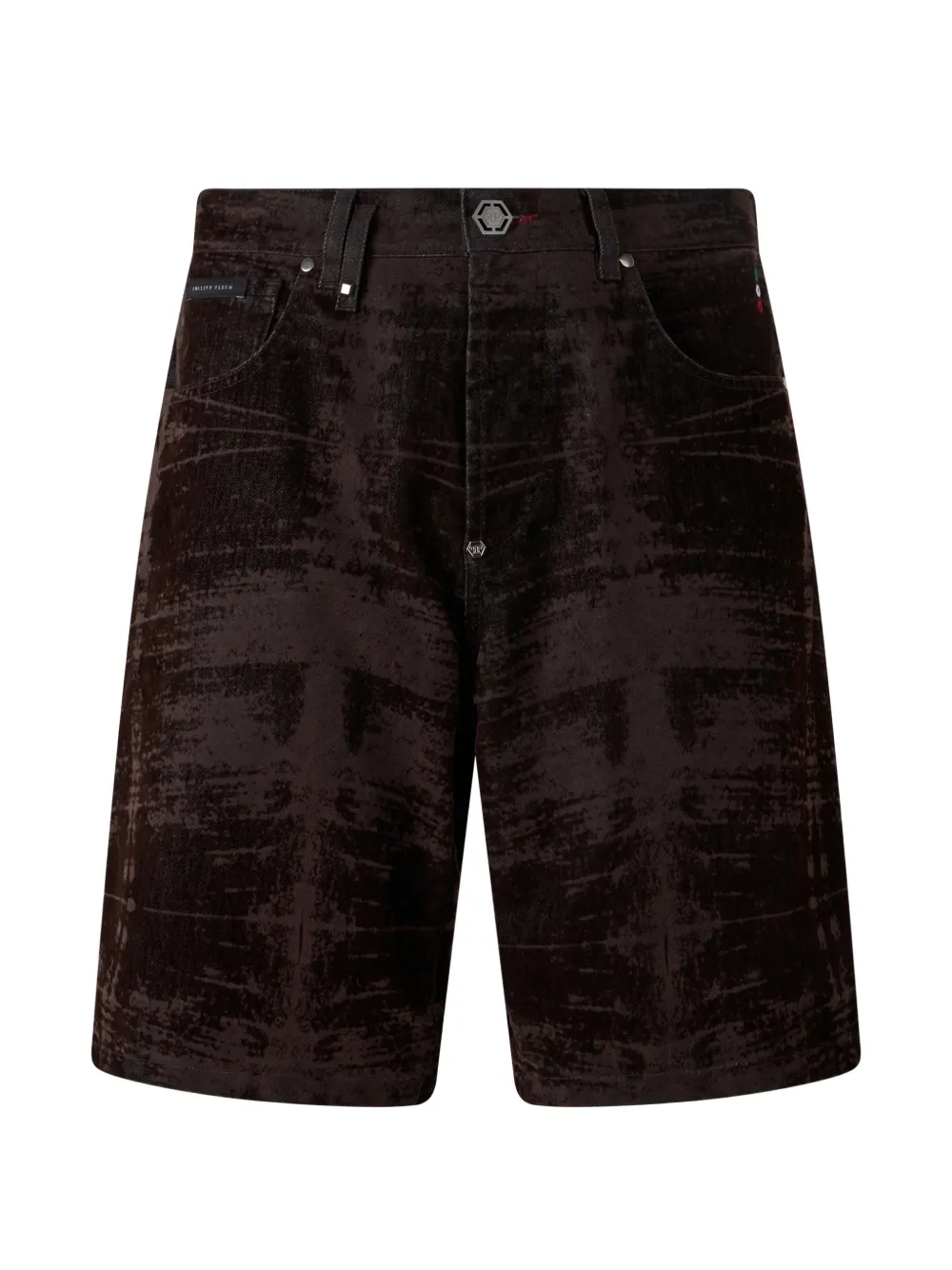 Philipp Plein Shorts Formentera con fantasia tie dye - Nero
