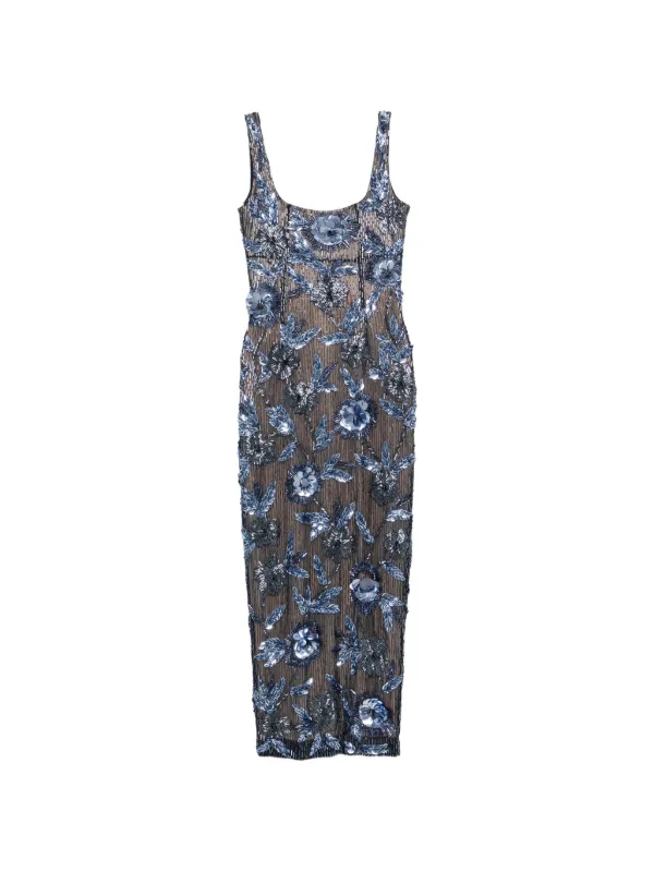 Rachel Gilbert Pierre Strap Dress in Blue