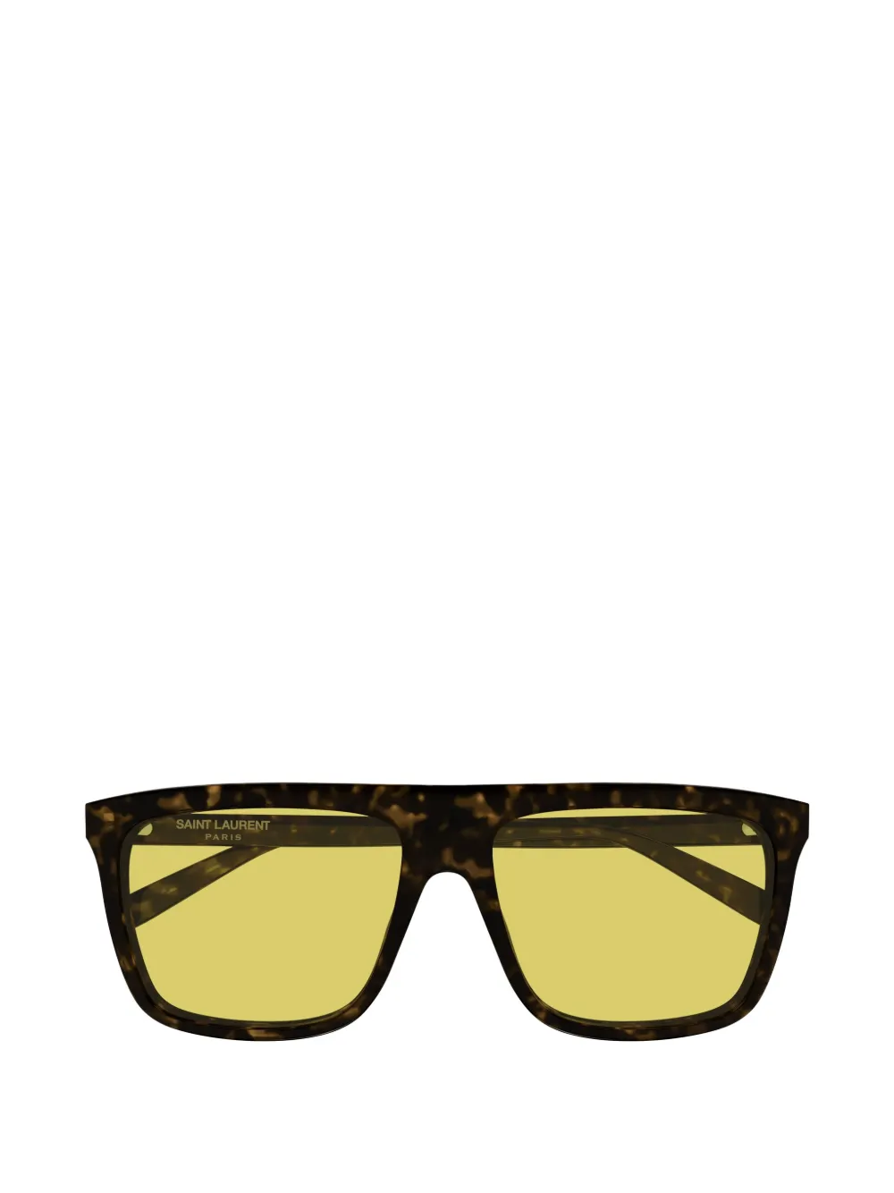 Saint Laurent Eyewear tortoiseshell-effect square-frame sunglasses - Braun