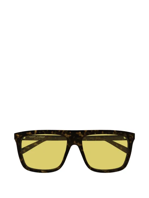 Saint Laurent Eyewear tortoiseshell-effect square-frame sunglasses