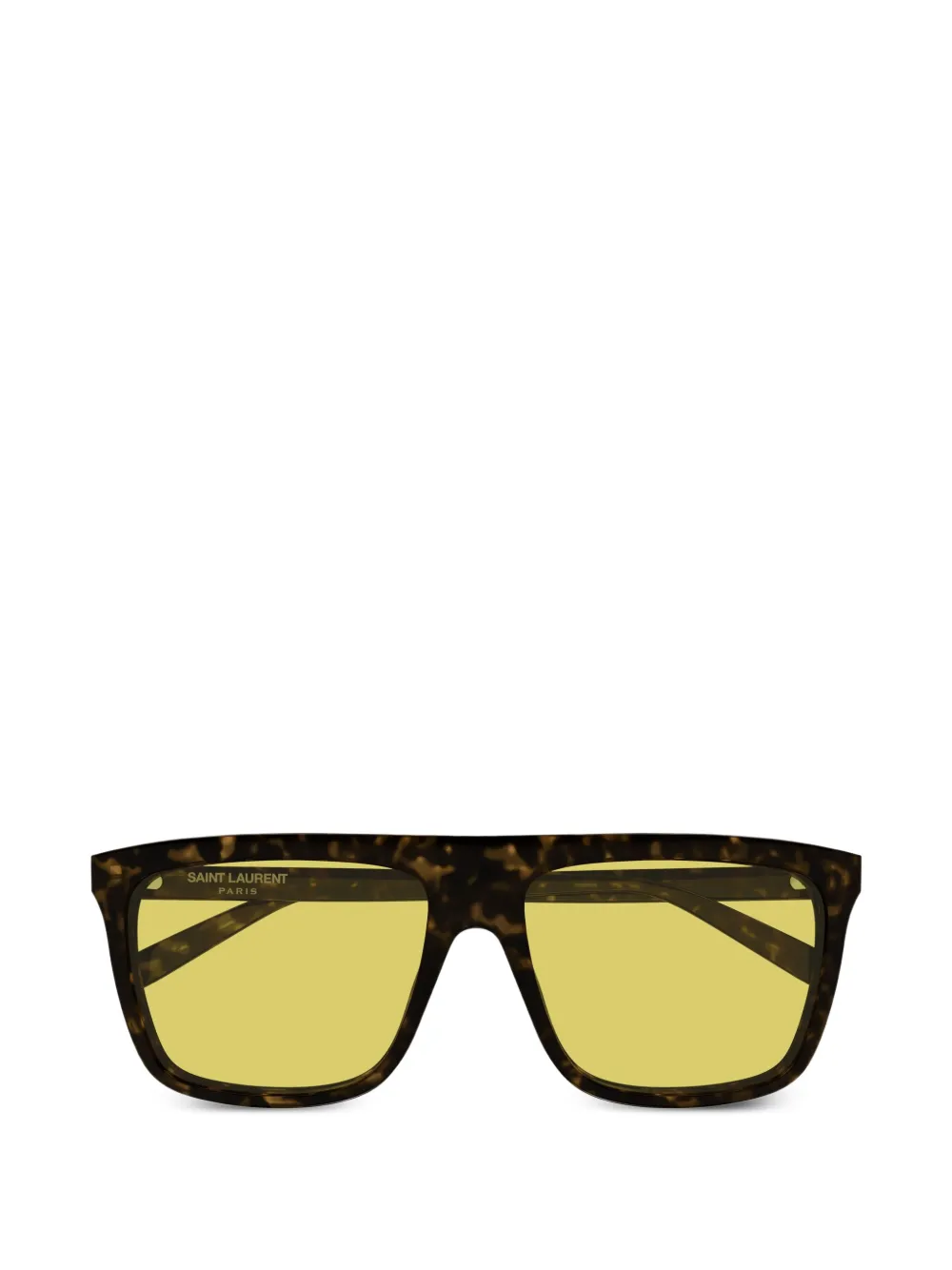 Saint Laurent Eyewear tortoiseshell-effect square-frame sunglasses - Marrone