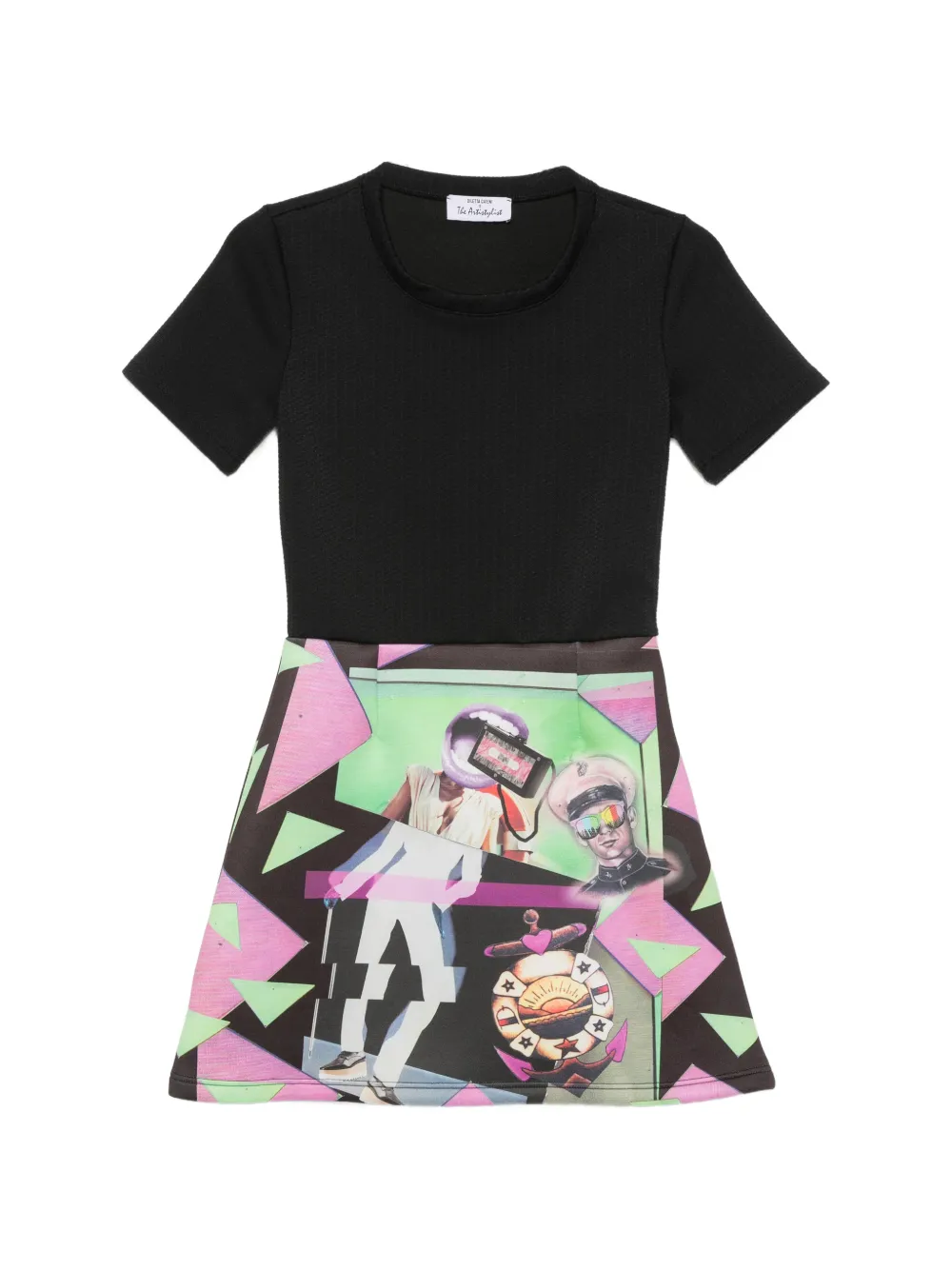 The Artistylist graphic-print short-sleeve dress - Rosa