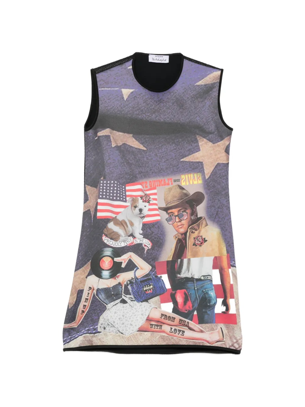 The Artistylist graphic-print A-line dress - Nero