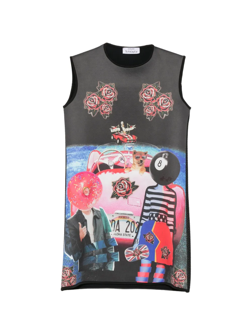 The Artistylist graphic-print sleeveless dress · S