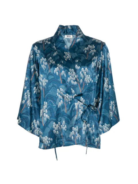 Siyu Lassus print-detail top 