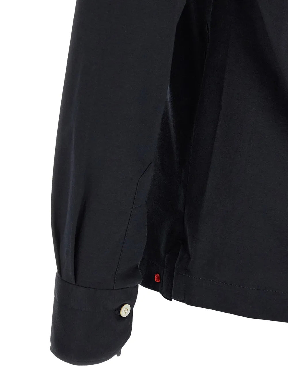 Kiton Positano katoenen poloshirt met lange mouwen Blauw