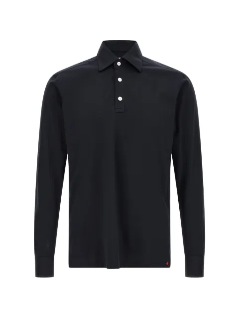 Kiton Positano cotton long-sleeve polo shirt