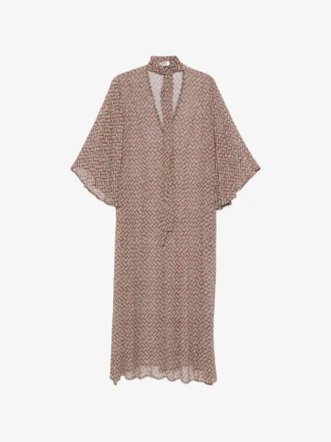 Siyu vestido midi con estampado geométrico