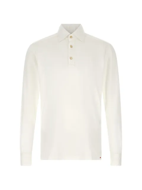 Kiton Positano knit long-sleeve polo shirt
