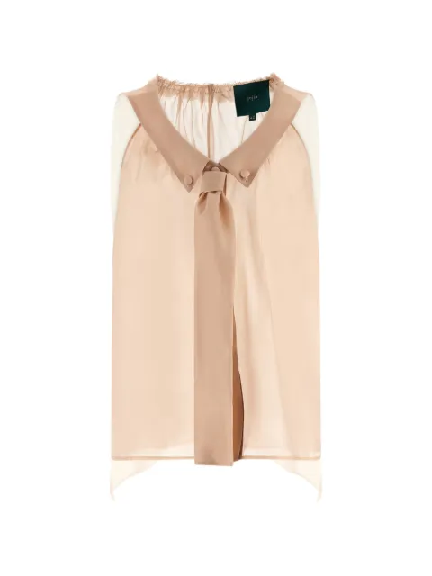 Jejia ruffle-collar silk blouse