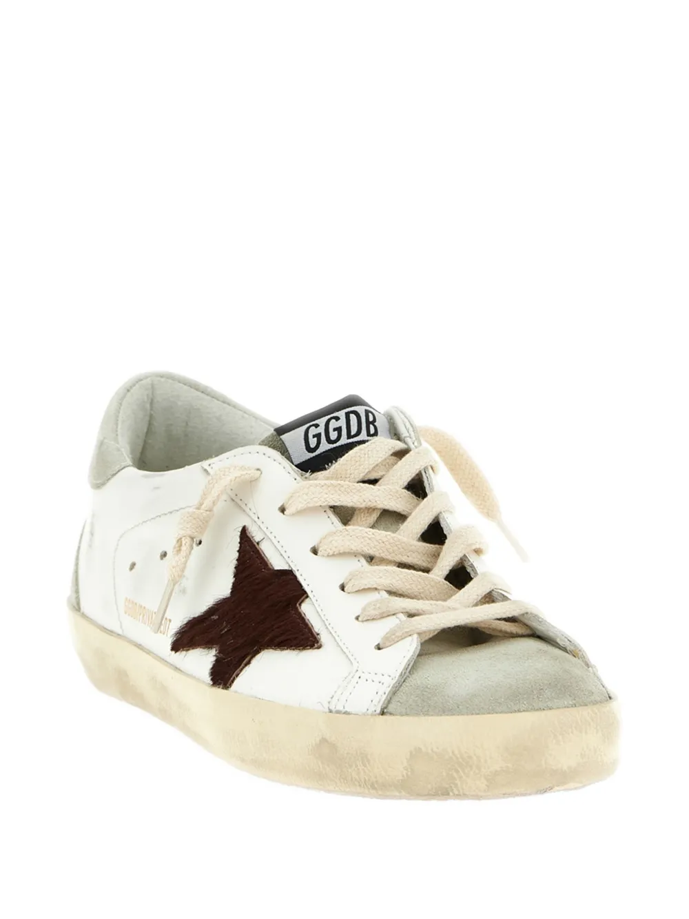 Golden Goose Superstar pony-hair star sneakers Wit