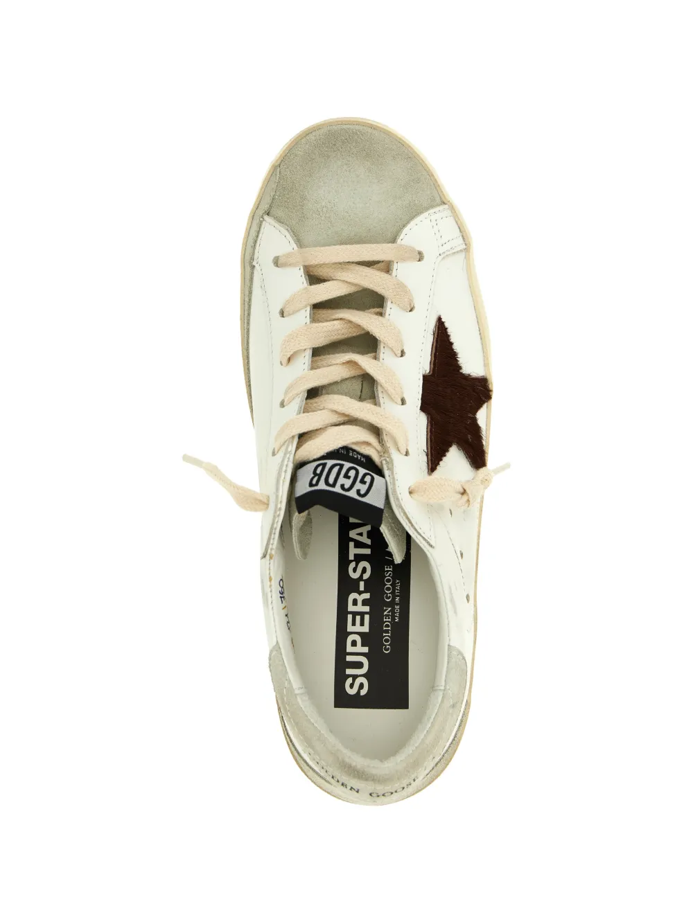 Golden Goose Superstar pony-hair star sneakers Wit